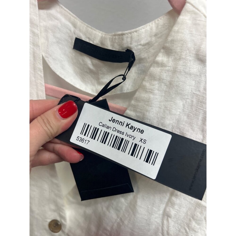 JENNI KAYNE Linen Callan Dress Ivory Size XS NWT $375 - Picture 5 of 6